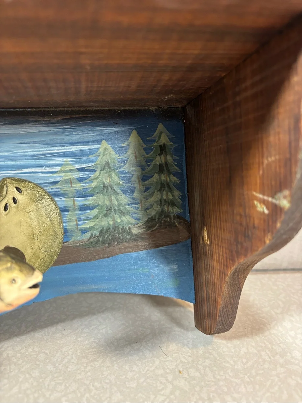 Home Interiors Woodland Wall Shelf with Hooks